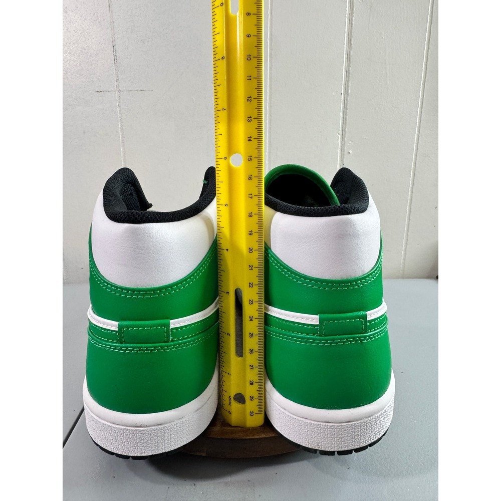 Jordan Air Jordan 1 Mid Mens Size 10 Lucky Green White Good DQ8426-301 Leather - Picture 5 of 15